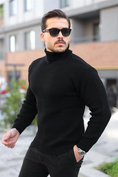 Erkek Boğazlı Örme Kazak