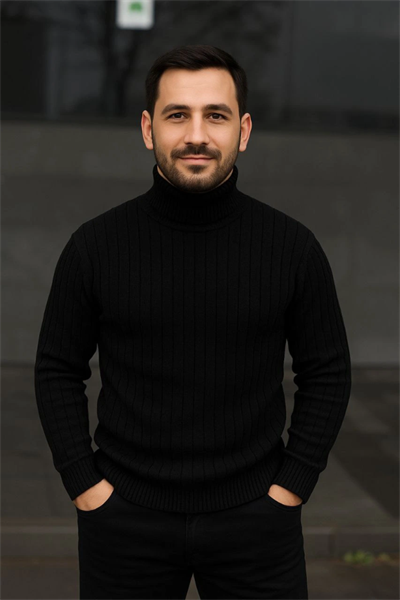 Erkek Fitilli Triko Kazak 3lÜ Set Beyaz Bordo Siyah Regular Balıkcı Yaka Tam Boğazlı Triko Seti Modeli Kazak