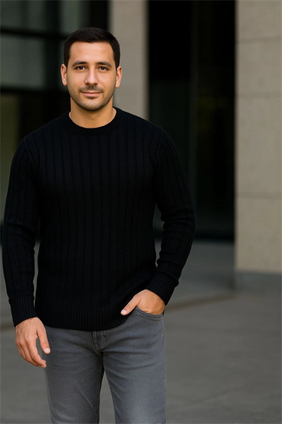 Erkek Fitilli Triko Kazak 4’lü Set – Beyaz, Haki, Bej, SiyahKalın Dokuma Pamuklu Regular Fit Bisiklet Yaka Uzun Kollu Kışlık Ve Baharlık Rahat Triko Kombini