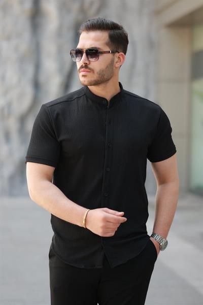 Erkek Hakim Yaka Kısa Kollu Gömlek