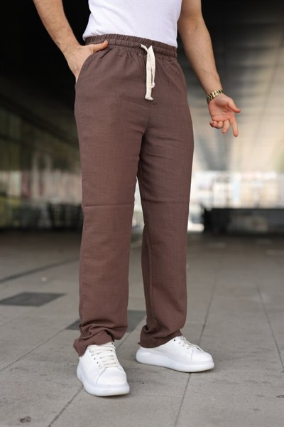 Erkek İthal Yıkamalı Keten Pantolon