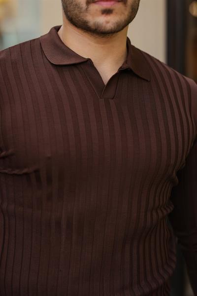 Erkek Kalın Fitilli Uzun Kollu Triko