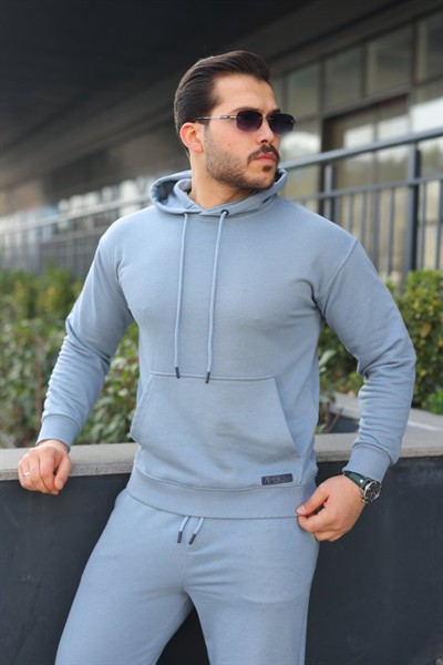 Erkek Kapüşonlu Alt-Üst İkili Eşofman Takımı