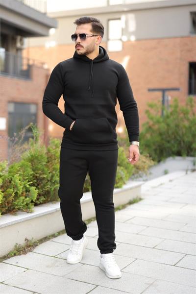 Erkek Kapüşonlu Üç İplik Şardonlu Alt-Üst Takım