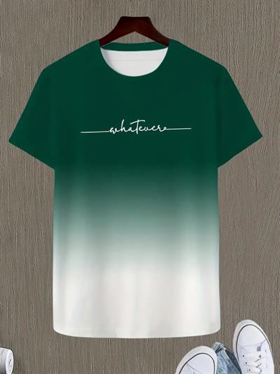 Erkek Kısa Kollu Bisiklet Yaka Baskılı Süprem T-shirt