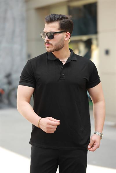 Erkek Kısa Kollu Yakalı Viskon Iki Iplik Erkek Tişört