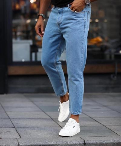 Erkek Mavi Mom Jean