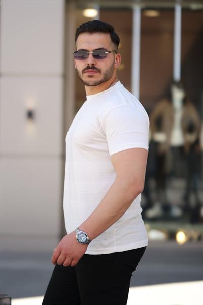 Erkek Mini Jakarlı Kısa Kollu T-shirt