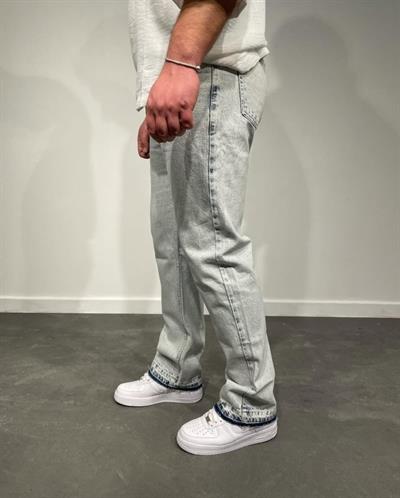 Erkek Paça Detaylı Baggy Jean