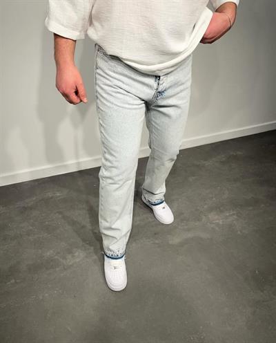 Erkek Paça Detaylı Baggy Jean