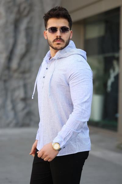 Erkek Pamuklu Kapüşonlu Gömlek