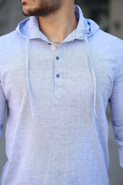 Erkek Pamuklu Kapüşonlu Gömlek