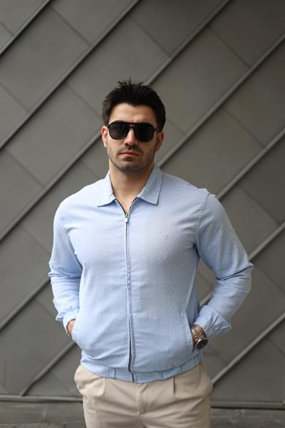 Erkek Pamuklu Keten Kumaş Ceket