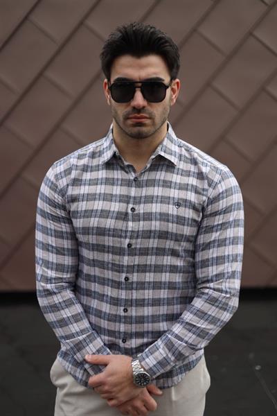 Erkek Pamuklu Keten Kumaş Gömlek