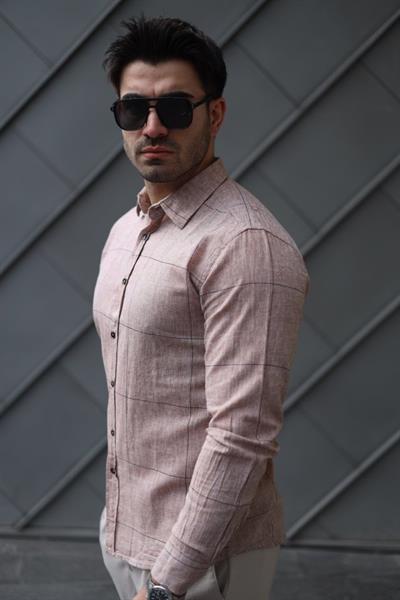 Erkek Pamuklu Keten Kumaş Gömlek