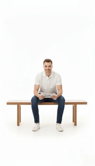 Erkek Pike Kumaş Düğmeli Yaka Regular Fit Günlük Kısa Kol Tişört T-shirt - Beyaz