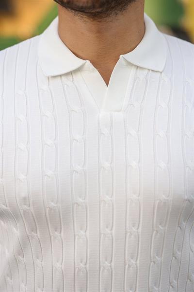 Erkek Saç örgü Desen Uzun Kollu Triko