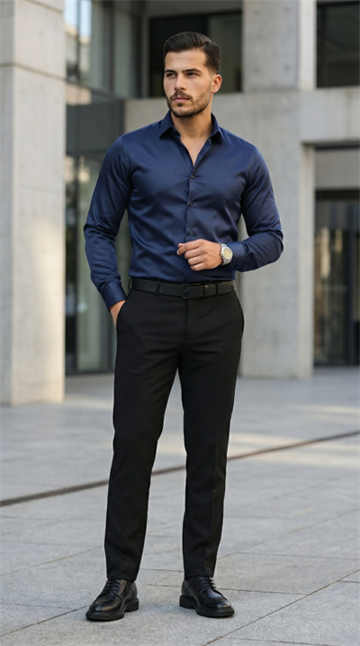 Erkek Saten Klasik Gömlek