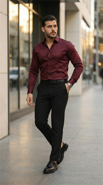 Erkek Saten Klasik Gömlek