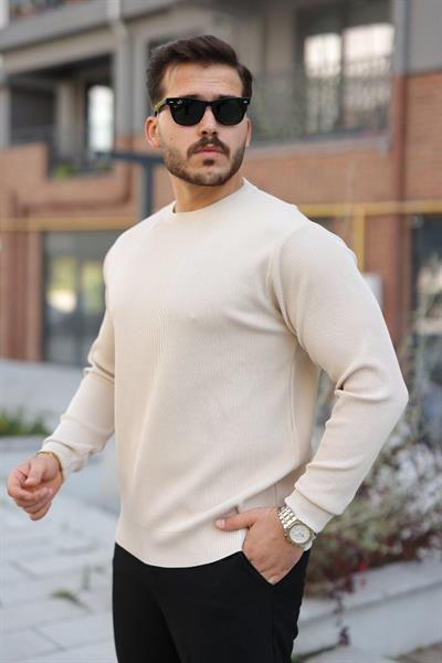 Erkek Selanik Örme Bisiklet Yaka Triko