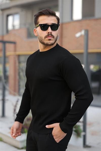 Erkek Selanik Örme Bisiklet Yaka Triko