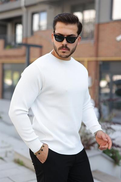 Erkek Selanik Örme Bisiklet Yaka Triko