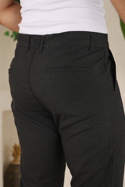 Erkek Slim Fit Likralı Bilek Boy Dilli Kumaş Pantolon