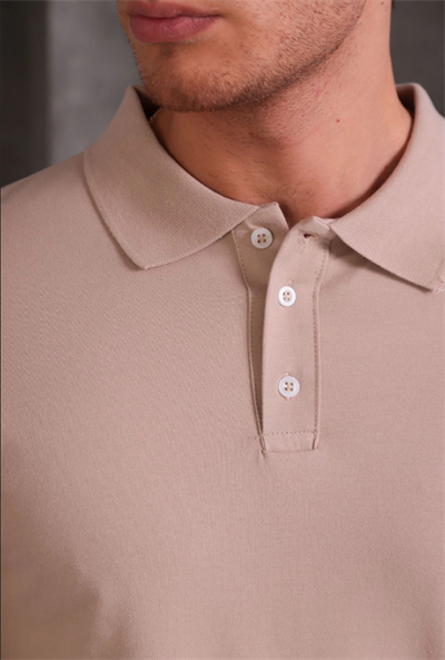 Erkek Slim Fit Pamuklu Yumuşak Doku Nefes Alan Kumaş Yakalı Tişört