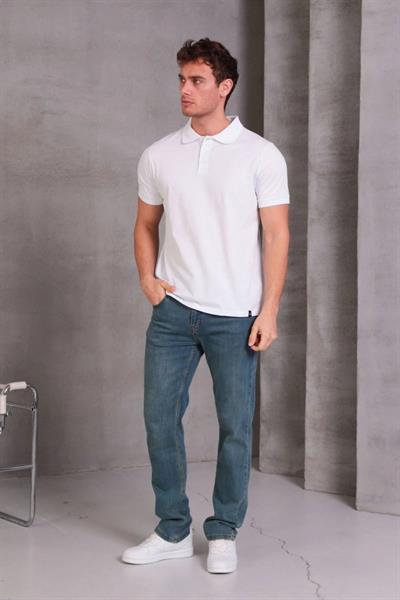 Erkek Slim Fit Pamuklu Yumuşak Doku Nefes Alan Kumaş Yakalı Tişört