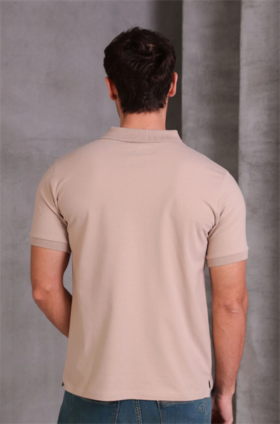 Erkek Slim Fit Pamuklu Yumuşak Doku Nefes Alan Kumaş Yakalı Tişört