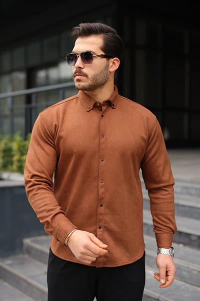 Erkek Uzun Kollu Süet Gömlek