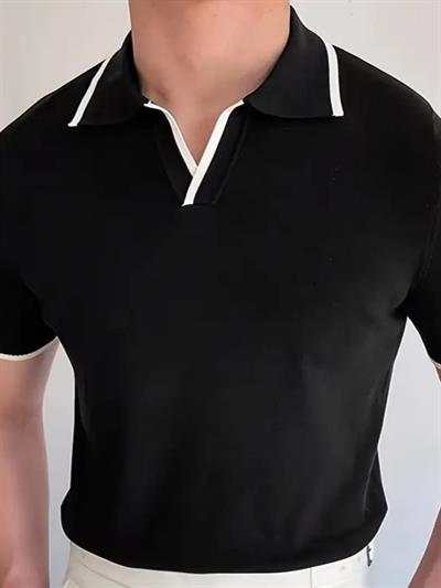 Erkek Kısa Kollu Yakalı Triko Tişört