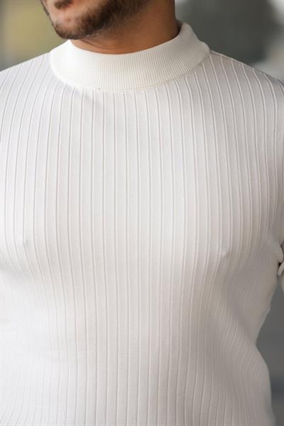 Erkek Yarım Balıkçı Yaka Fitilli Triko