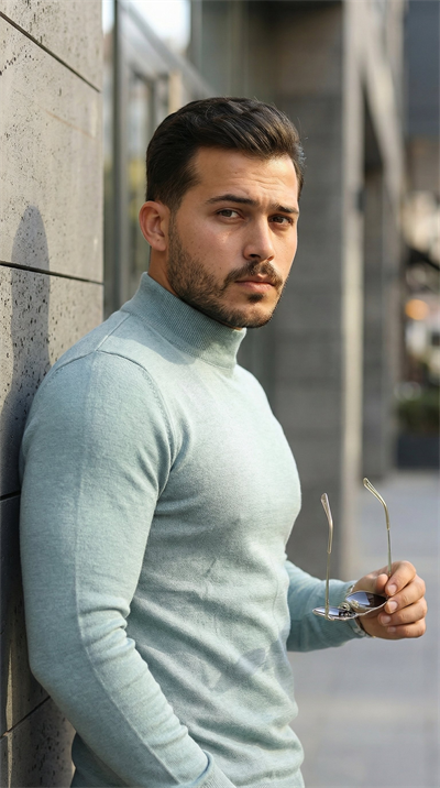 Erkek Yarım Balıkçı Yaka Pamuklu Triko