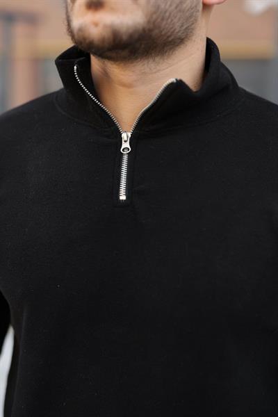 Erkek Zip Yaka Beli Lastikli Polar