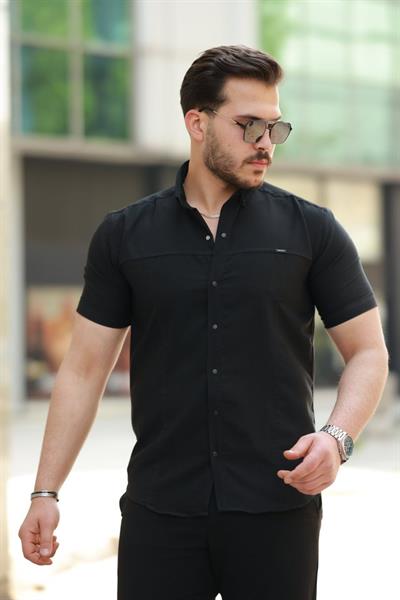 Erkek çıtçıt Düğmeli Kısa Kollu Gömlek