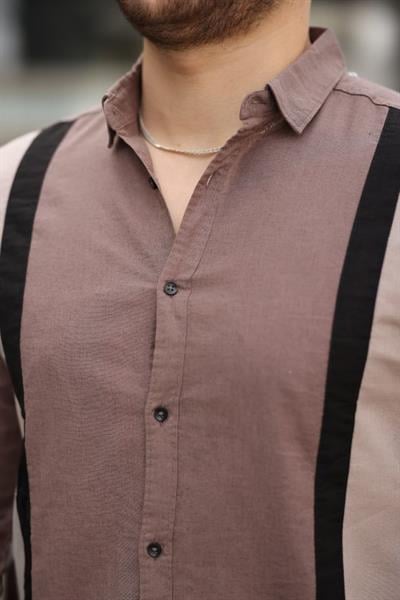 Erkek çizgi Desenli Gömlek