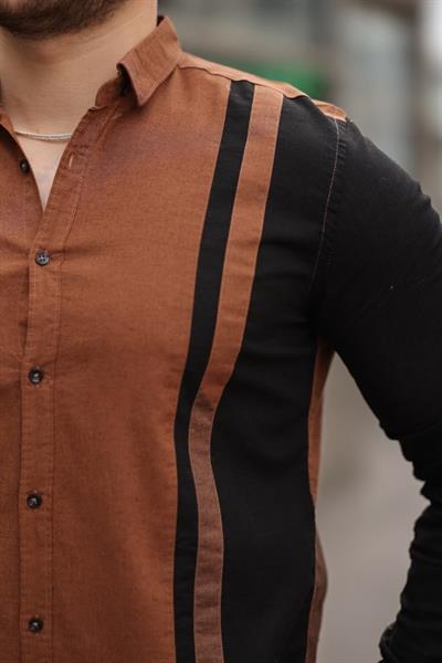 Erkek çizgi Desenli Gömlek