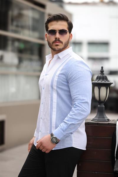 Erkek çizgi Desenli Gömlek