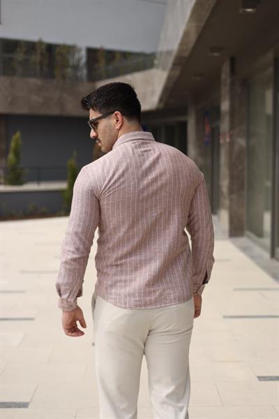 Erkek çizgi Desenli Gömlek