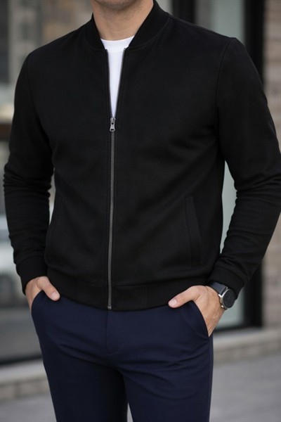 Erkek önden Fermuarlı Içi Astarlı Süet Ceket