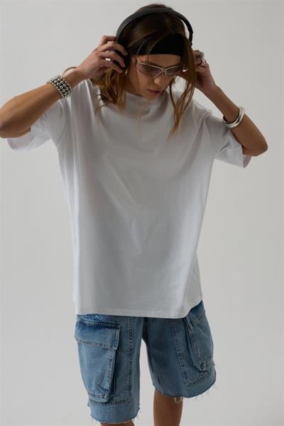 Etek Ucu Baskili Tshirt