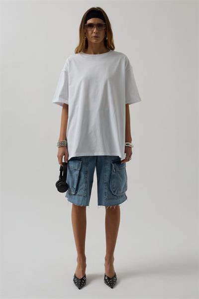 Etek Ucu Baskili Tshirt