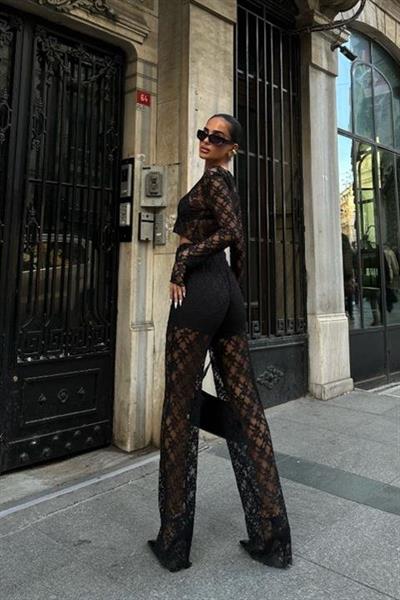 Evelyne Crop Dantelli Takım 9751-08