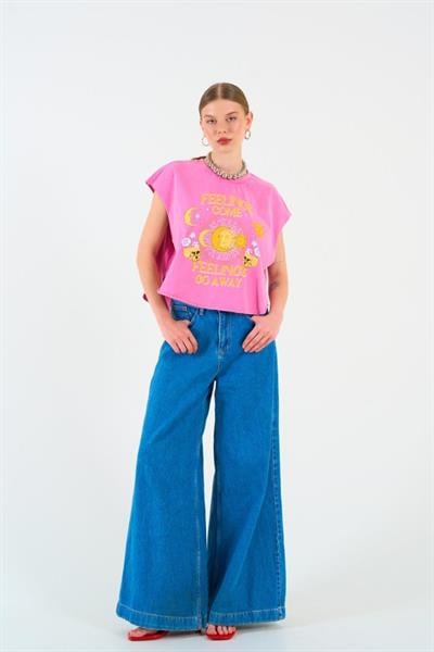 FEELİNGS T-shirt - Fuşya