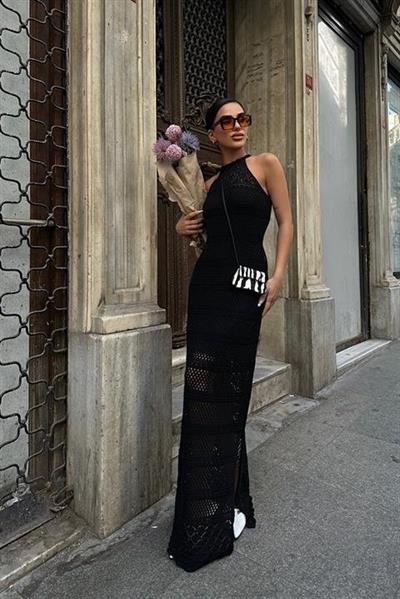 Fabiana Ajurlu Halter Yaka Elbise 2721-01