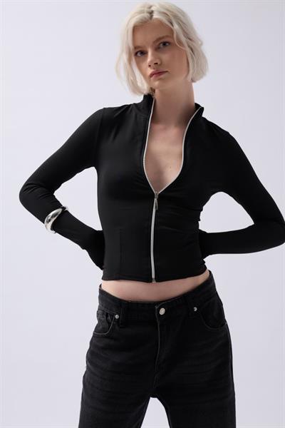 Fermuar Detaylı Bluz