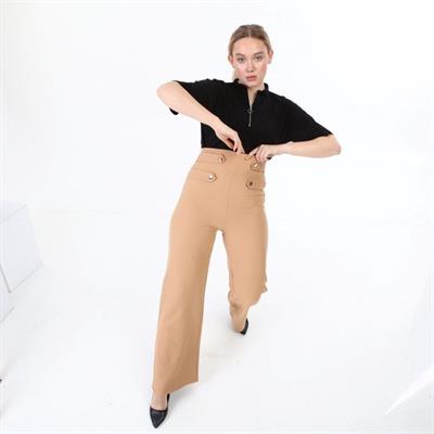 Fermuarli Crop Ti̇şört