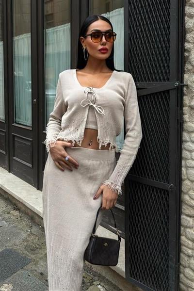 Ferry İnci Detaylı Üçlü Takım 9879