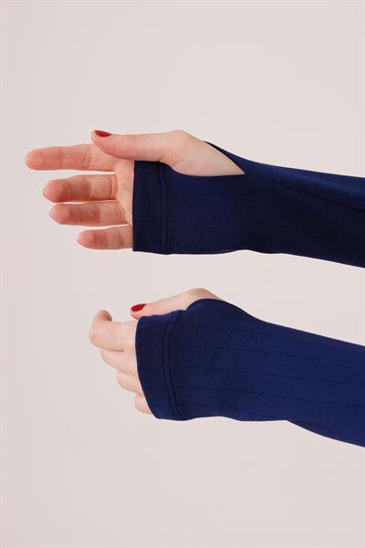 Fitilli Bluz Ve Pantolon Lacivert İkili Takım